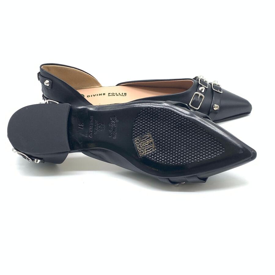 Divine Follie ballerina  con borchie Nera
