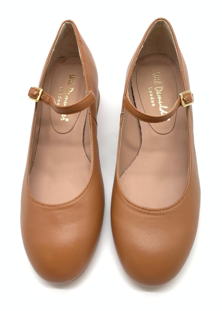 Wil Demulder London ballerina con cinturino cuoio 