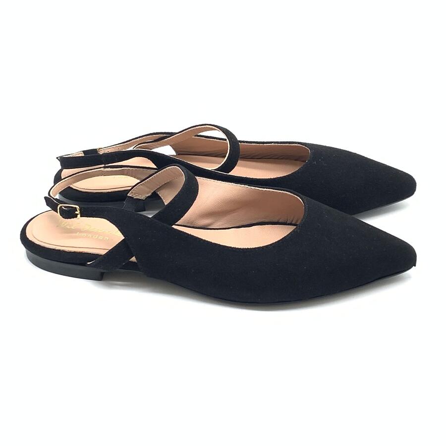 Wil Demulder London ballerina slingback  camoscio nero