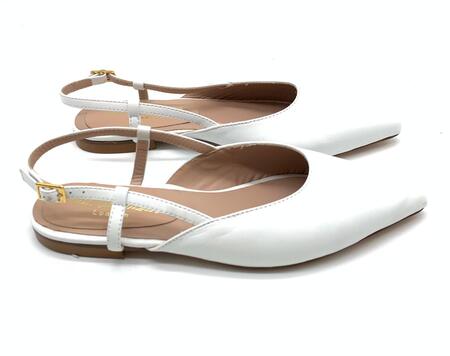 Wil Demulder London ballerina slingback Nappa Bianca