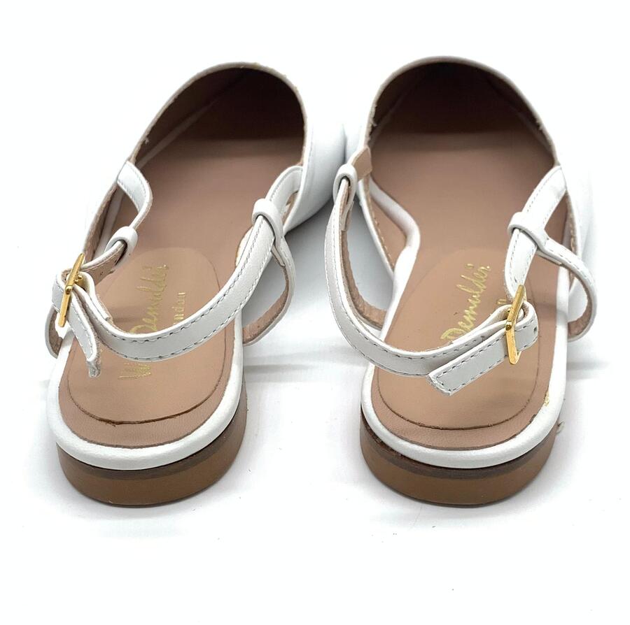 Wil Demulder London ballerina slingback Nappa Bianca