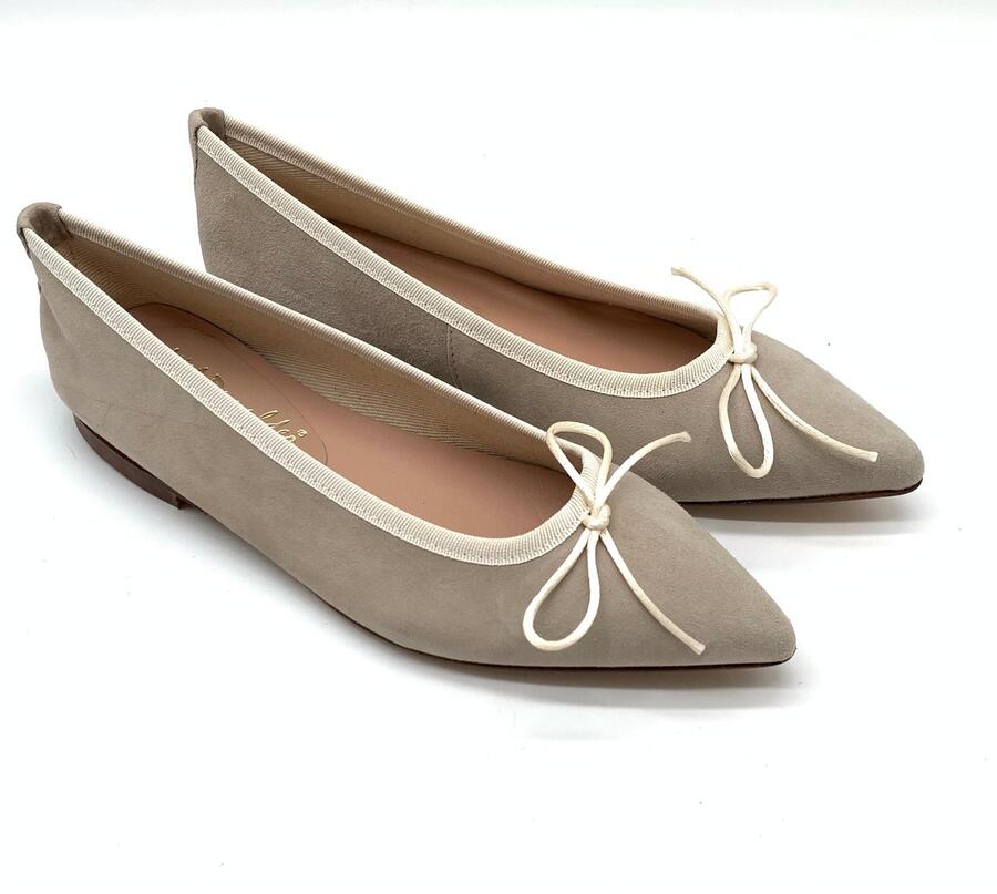 Wil Demulder London ballerina Camoscio Stone