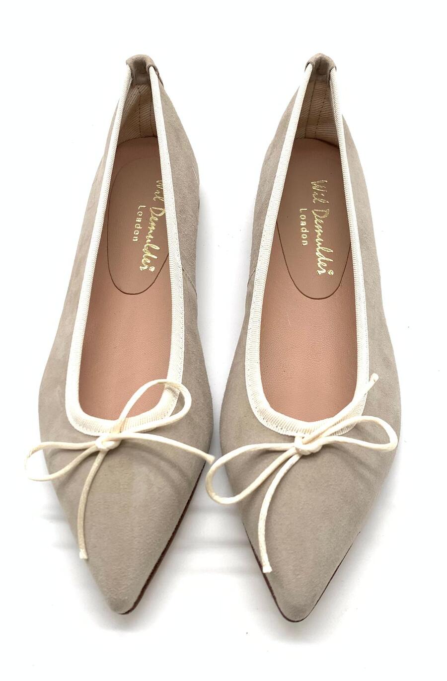 Wil Demulder London ballerina Camoscio Stone