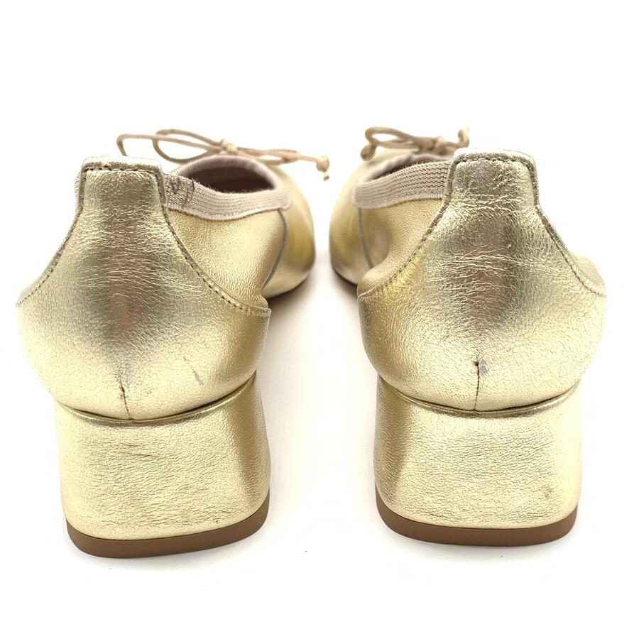 Wil Demulder London ballerina  con tacco laminato platino 