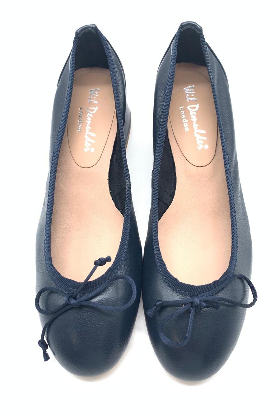 Wil Demulder London ballerina  con tacco Nappa blu