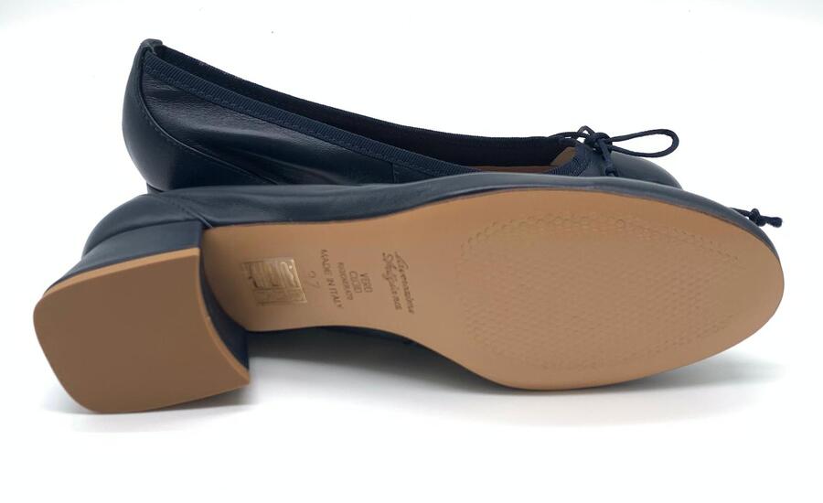 Wil Demulder London ballerina  con tacco Nappa blu