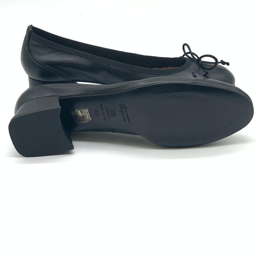 Wil Demulder London ballerina  con tacco Nappa  nera