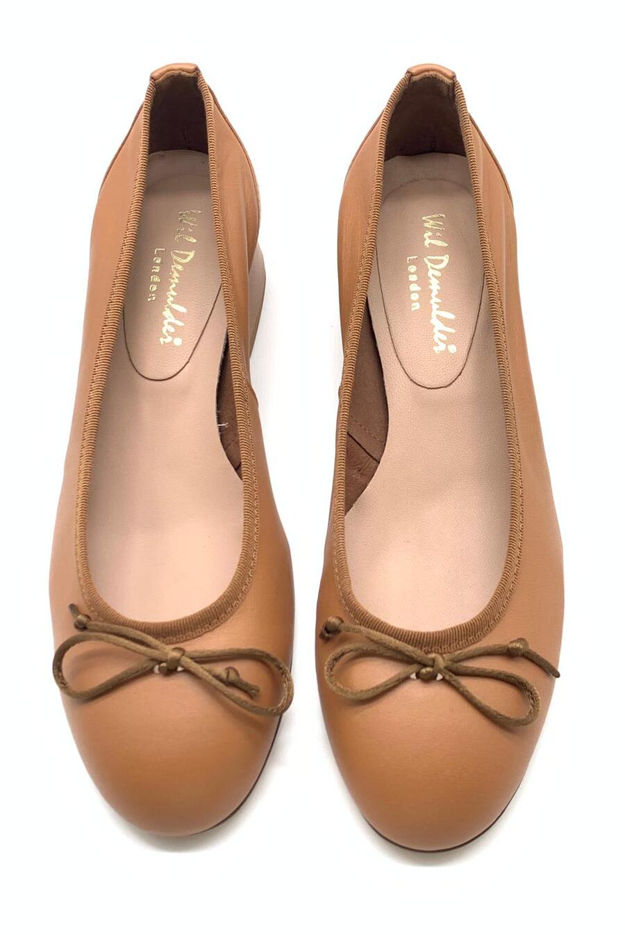 Wil Demulder London ballerina  con tacco Nappa cuoio