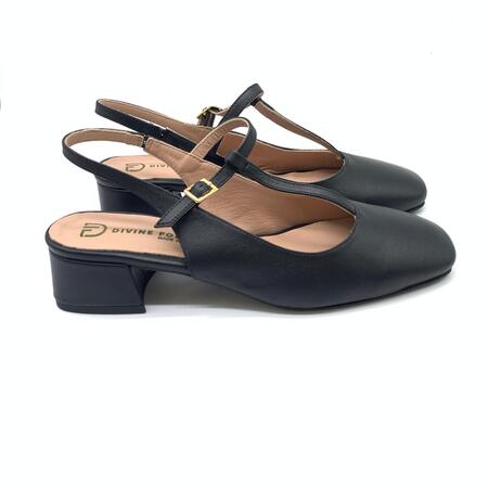 Divine Follie Décolleté slingback Nappa nera