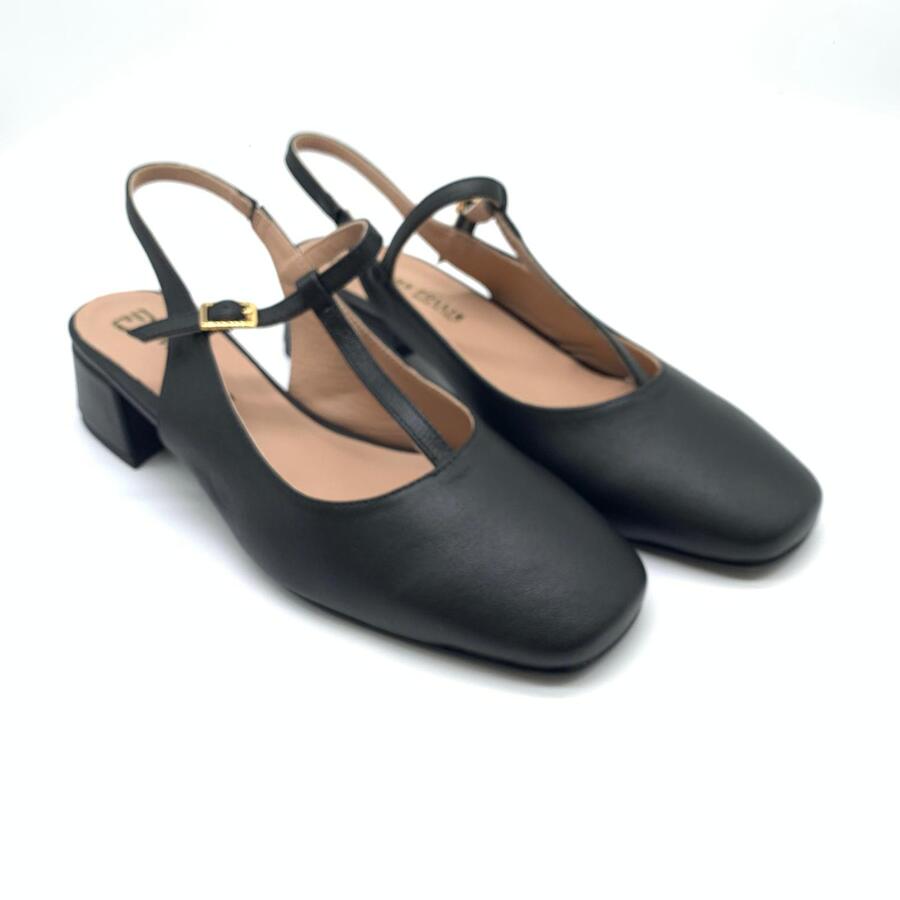 Divine Follie Décolleté slingback Nappa nera
