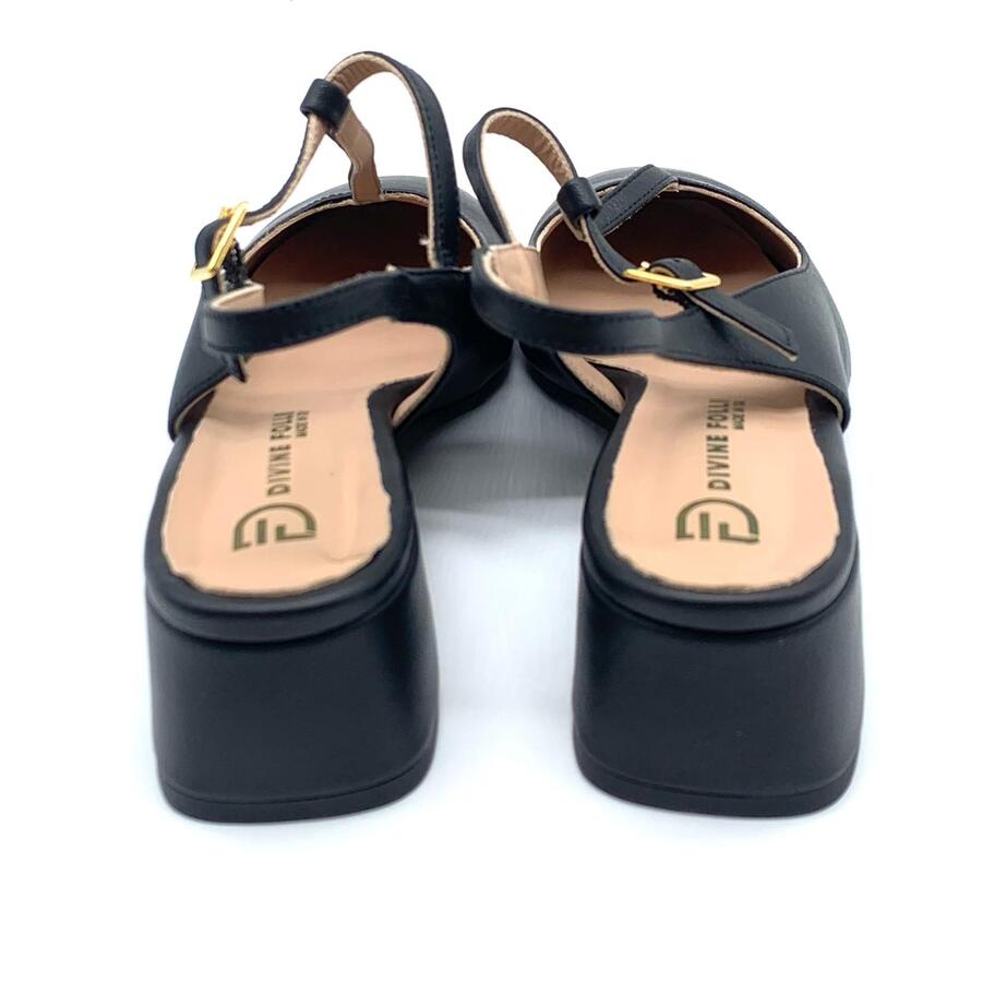 Divine Follie Décolleté slingback Nappa nera