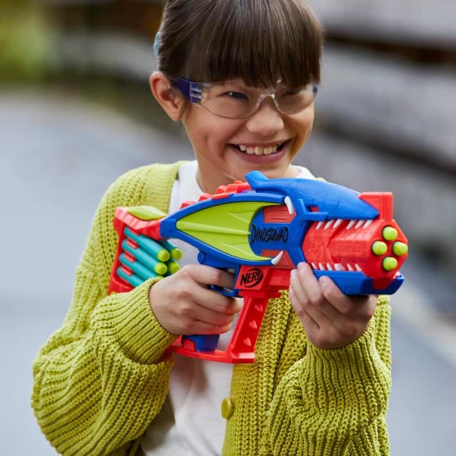 Nerf Dinosquad Terrodak, Lancia 4 pz, 12 freccette Hasbro F6313 8+