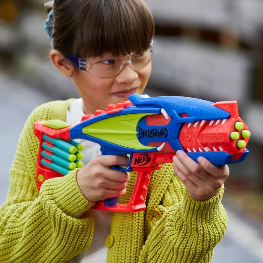 Nerf Dinosquad Terrodak, Lancia 4 pz, 12 freccette Hasbro F6313 8+