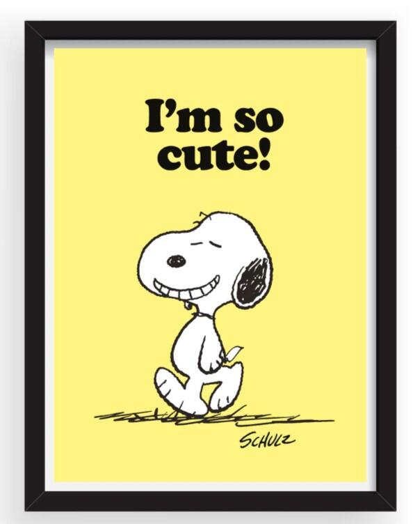 Peanuts: I'm so Cute - Stampa A3 (29,7x42cm) cm incorniciata