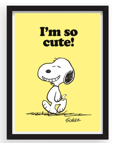 Peanuts: I'm so Cute - Stampa A3 (29,7x42cm) cm incorniciata