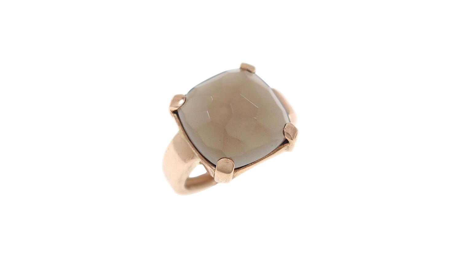 Anello con quarzo citrino