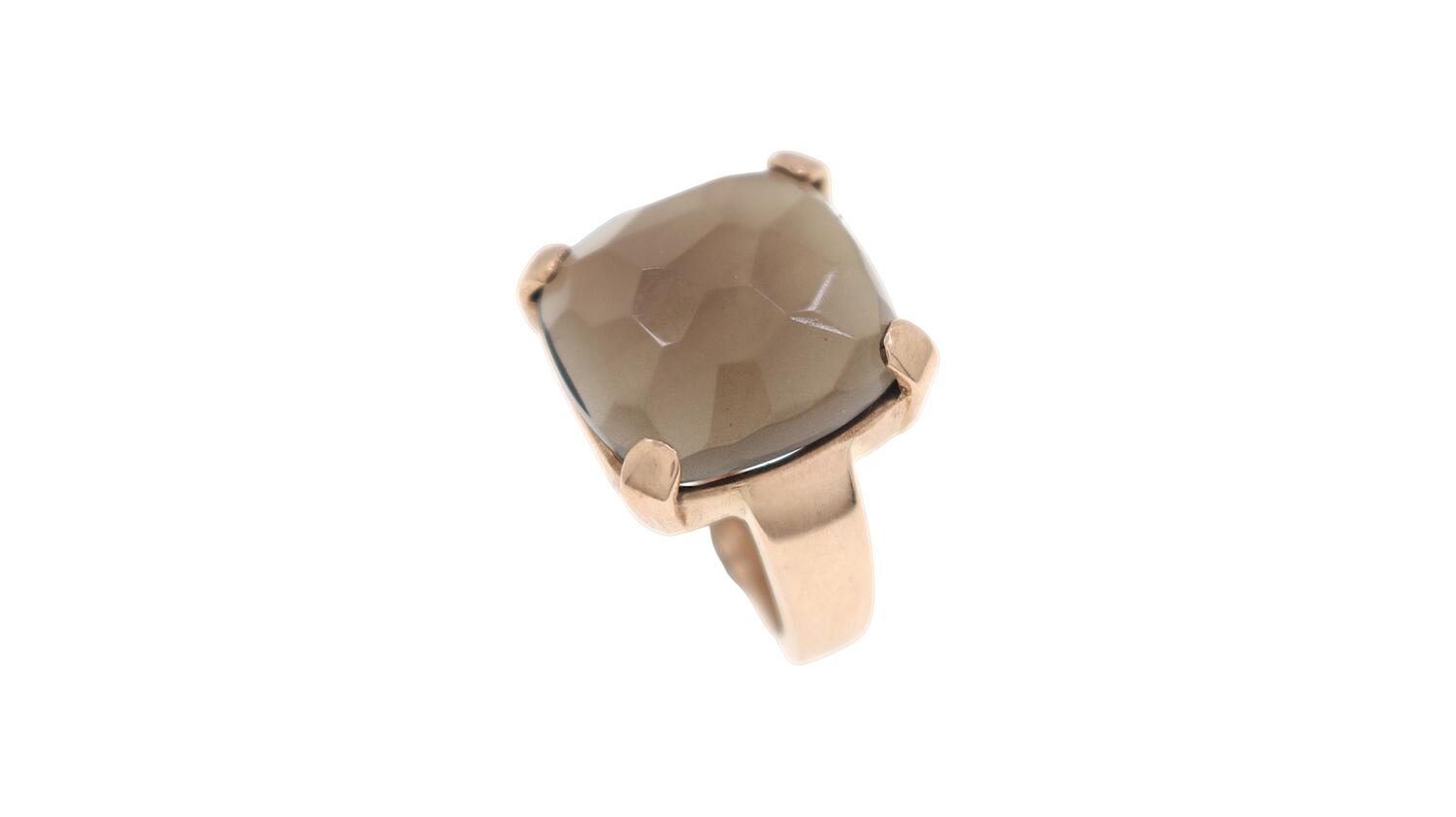 Anello con quarzo citrino