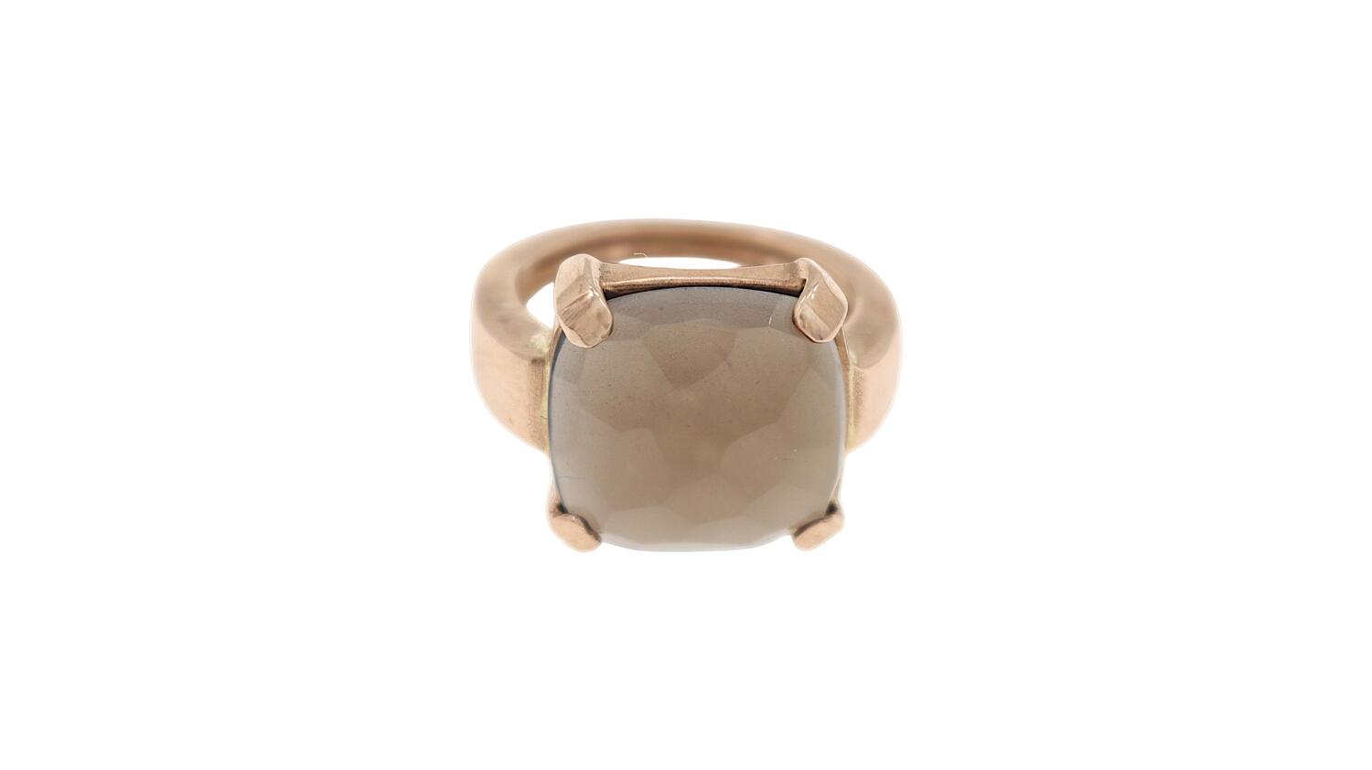 Anello con quarzo citrino