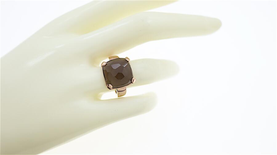 Anello con quarzo citrino