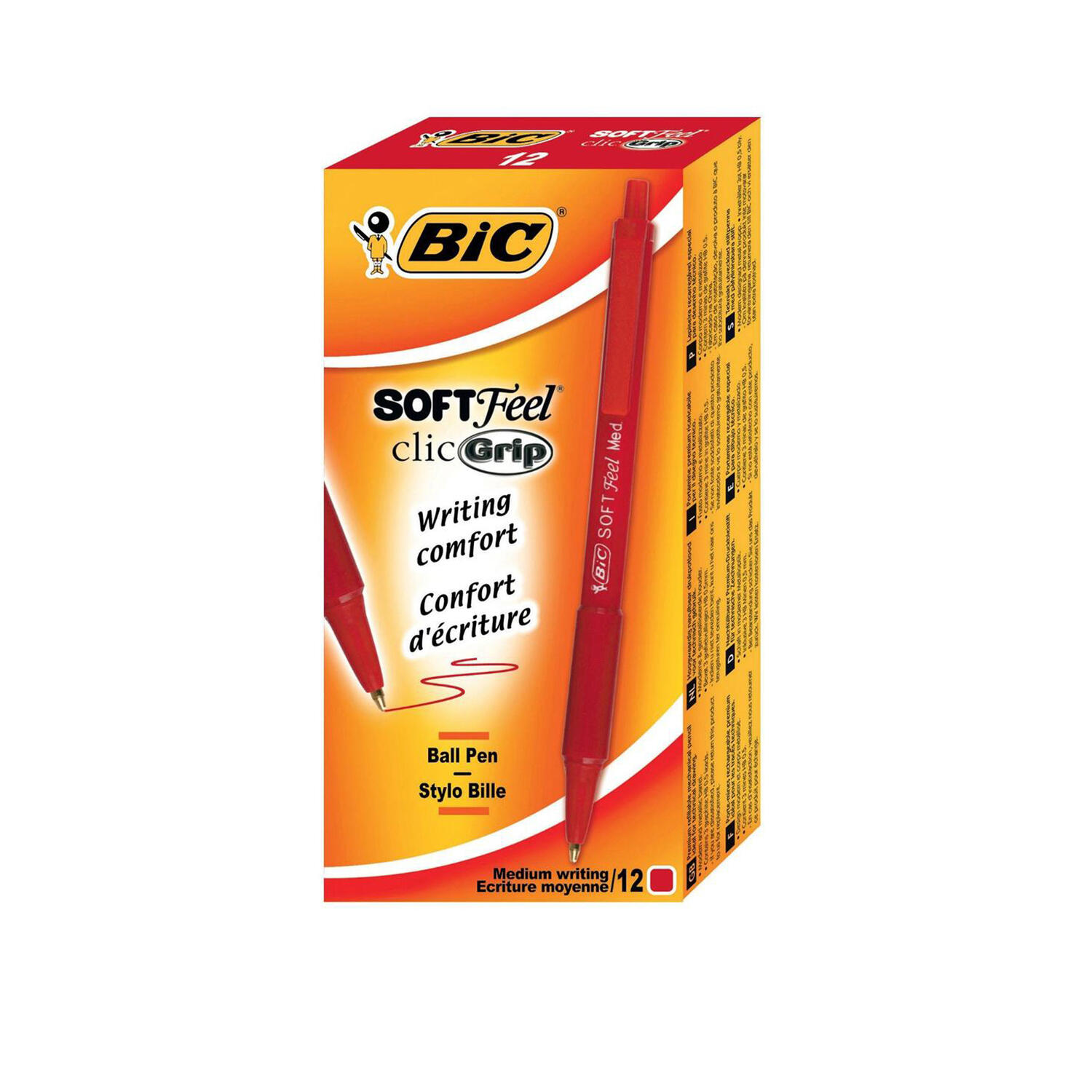Penna Sfera a Scatto SOFTFEEL CLIC 1.0 mm BIC - conf. 12 pz