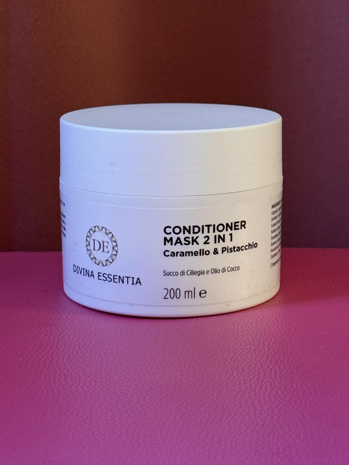 Maschera Balsamo 2 in 1 Capelli Nutriente caramello e pistacchio