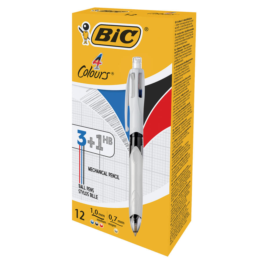 Penna Sfera a Scatto 3 Colori e Matita Portamine Multifunzione BIC - conf. 12 pz