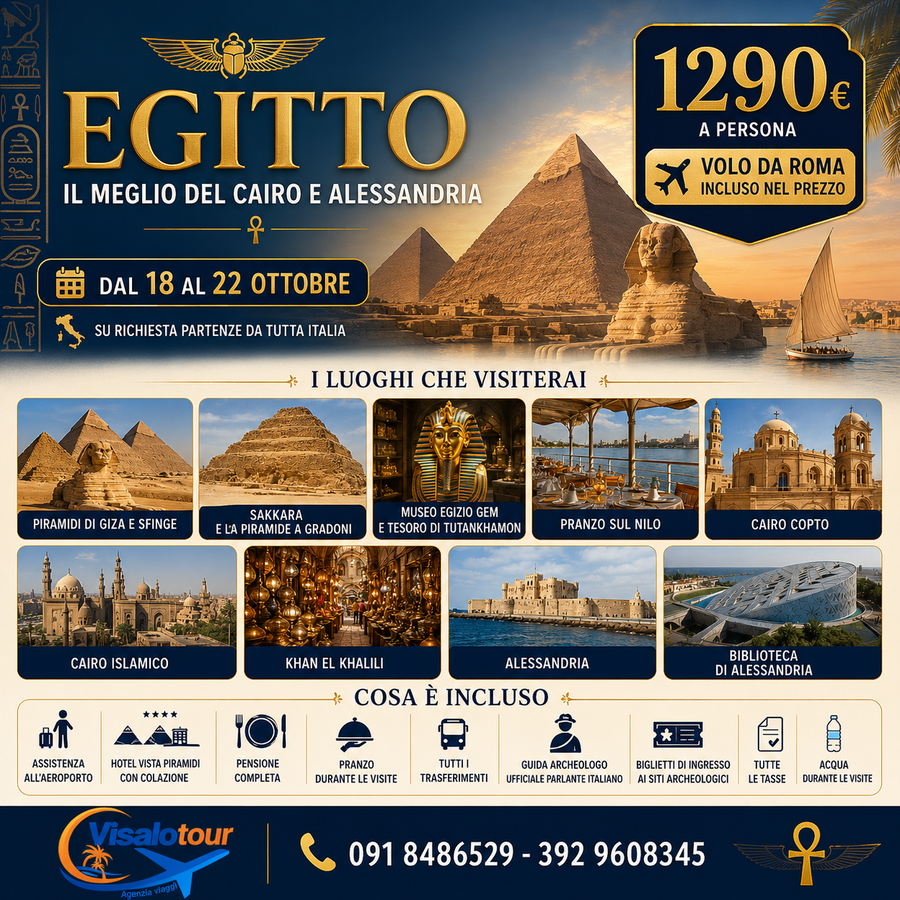EGITTO – IL MEGLIO DEL CAIRO E ALESSANDRIA