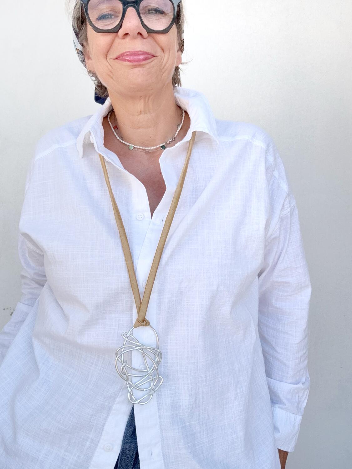 Collana seta  color oro