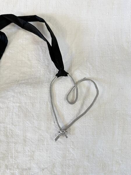 Collana seta cuore