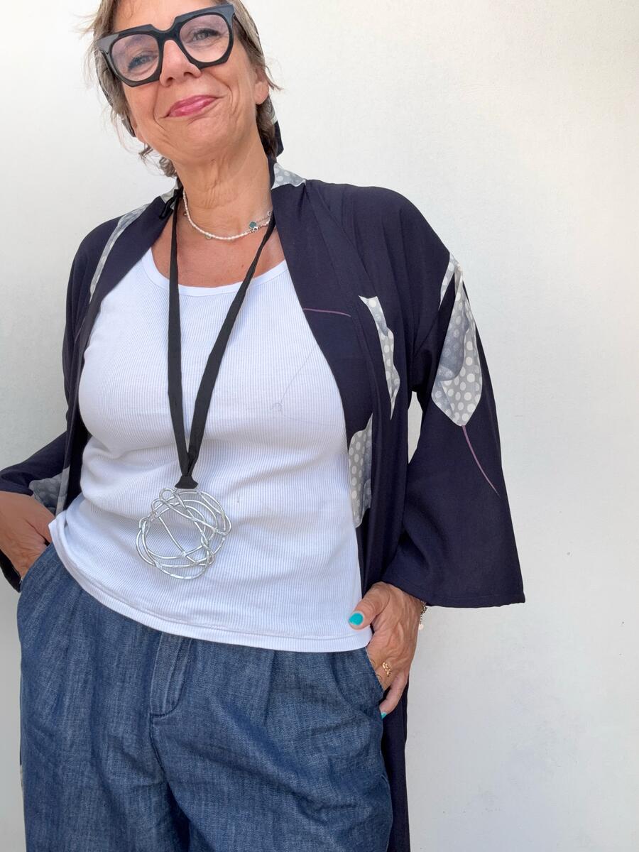 Collana seta nera