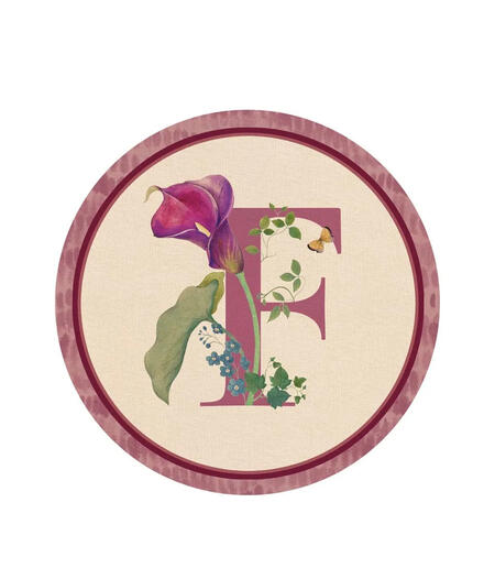 Tovaglietta Rigida Monogramma F L'Oca Nera Catalogo 2026 - Ø39cm Made in Italy