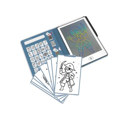 KIDYDRAW‑MINI – Lavagnetta LCD Oceans & Pirates con 30 illustrazioni