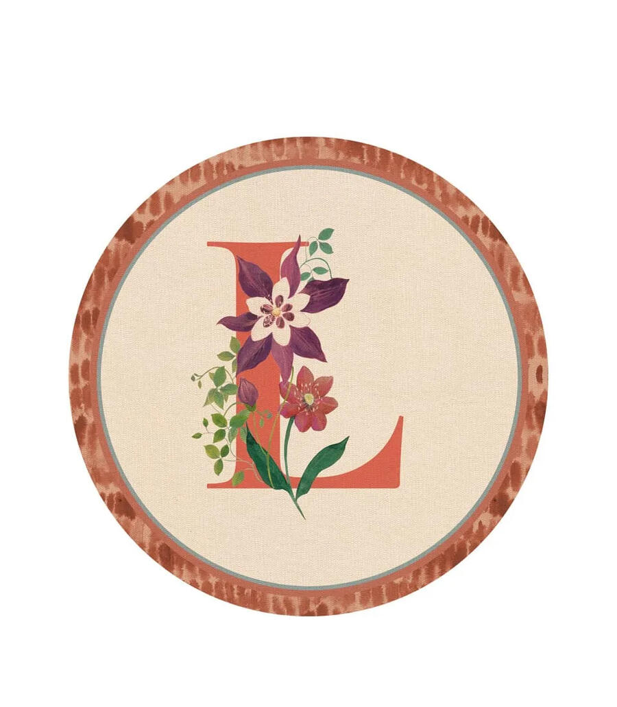 Tovaglietta Rigida Monogramma L L'Oca Nera Catalogo 2026 - Ø39cm Made in Italy