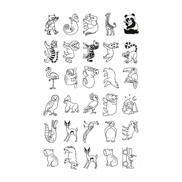 KIDYDRAW‑MINI – Lavagnetta LCD Animals con 30 illustrazioni