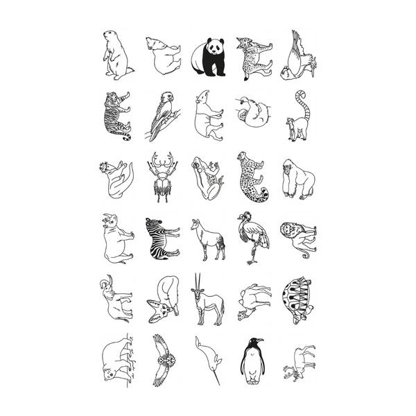 KIDYDRAW‑MINI – Lavagnetta LCD Animals Around the World con 30 illustrazioni