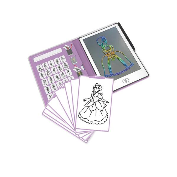 KIDYDRAW‑MINI – Lavagnetta LCD Princess Around the World con 30 illustrazioni