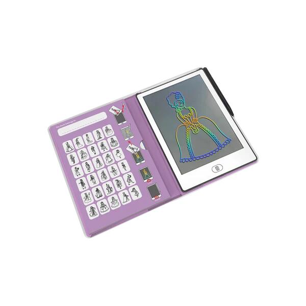 KIDYDRAW‑MINI – Lavagnetta LCD Princess Around the World con 30 illustrazioni
