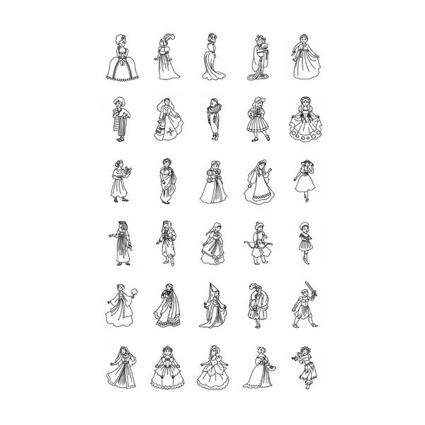 KIDYDRAW‑MINI – Lavagnetta LCD Princess Around the World con 30 illustrazioni