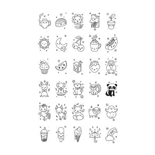 KIDYDRAW‑MINI – Lavagnetta LCD Kawaii con 30 illustrazioni