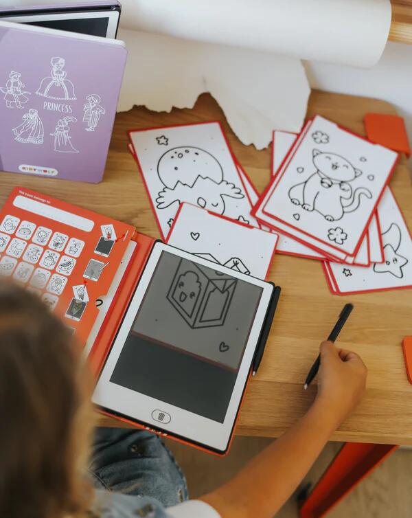 KIDYDRAW‑MINI – Lavagnetta LCD Kawaii con 30 illustrazioni