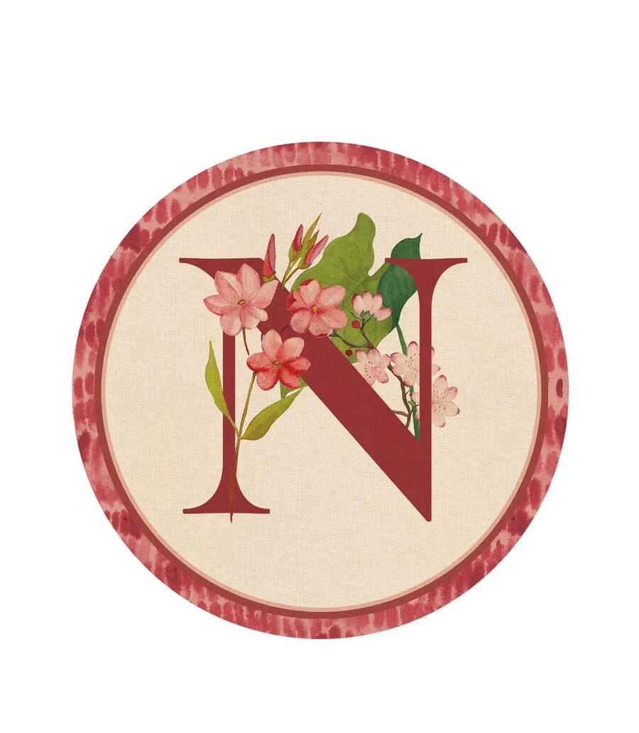 Tovaglietta Rigida Monogramma N L'Oca Nera Catalogo 2026 - Ø39cm Made in Italy