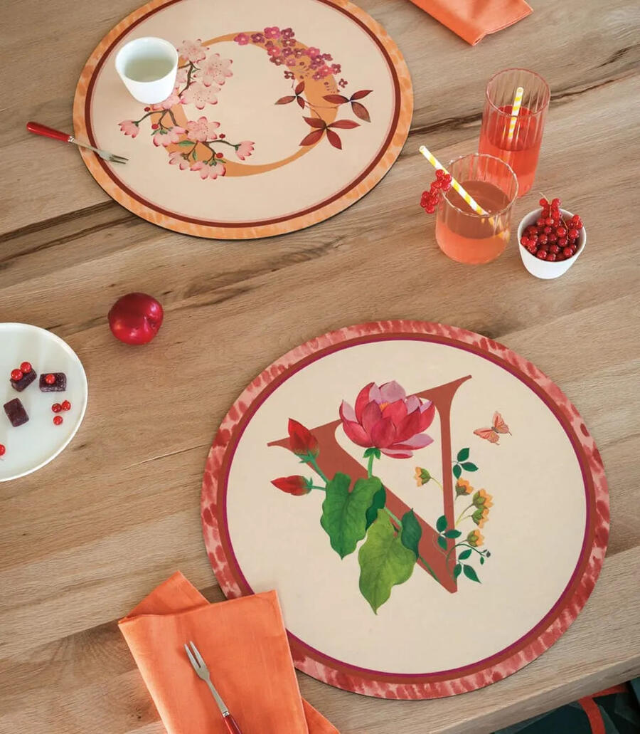 Tovaglietta Rigida Monogramma N L'Oca Nera Catalogo 2026 - Ø39cm Made in Italy