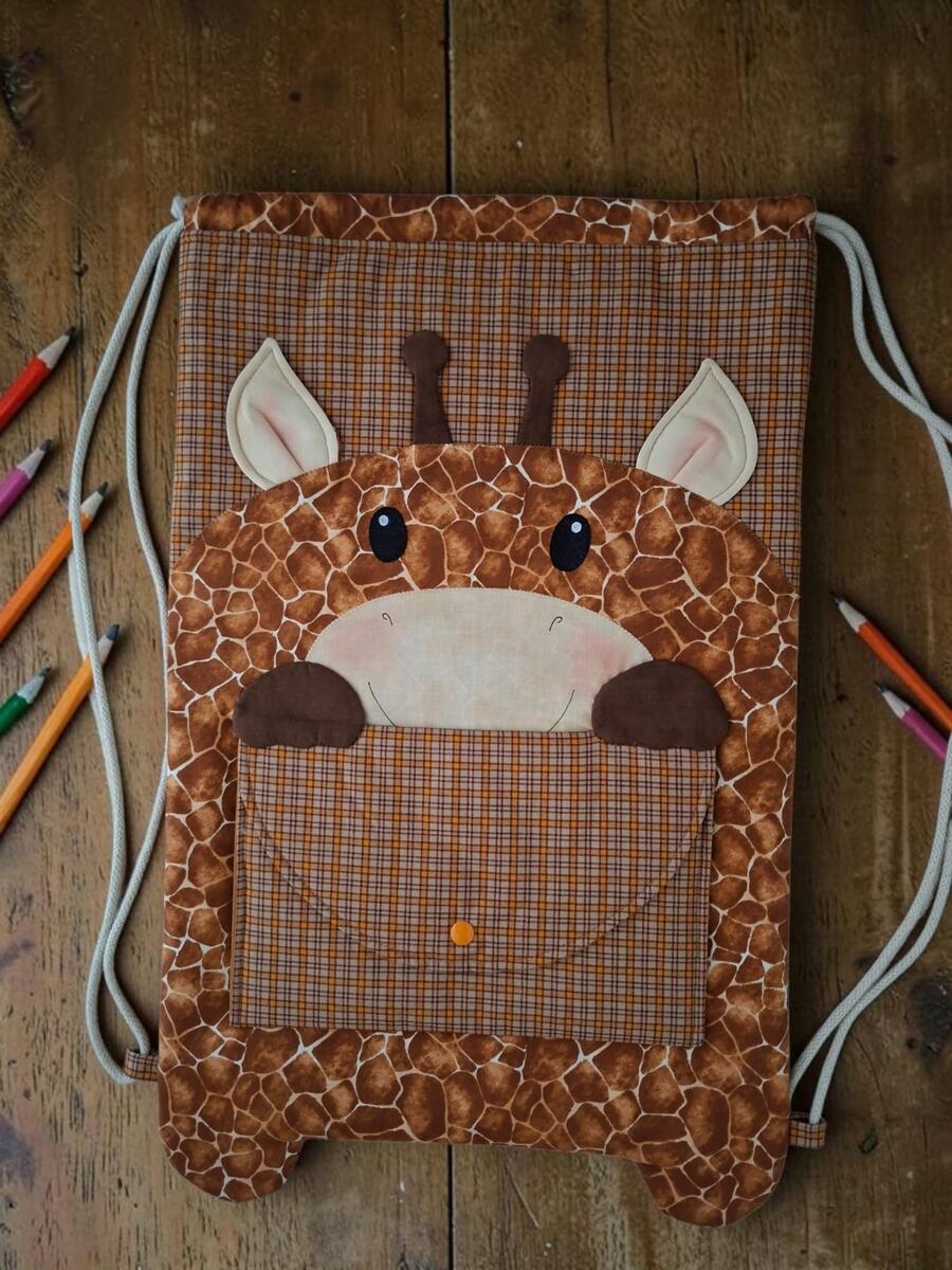 kit sacchetto asilo giraffa