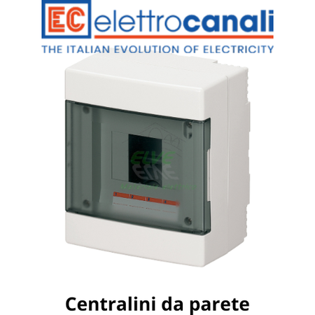 ELETTROCANALI - EC60004B Centralino parete bianco IP40 portella trasparente 4M