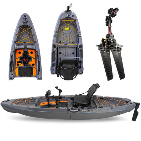 Kayak da pesca a pedali con pinnette - modulare divisibile - 335 cm SKF K1 - Desert