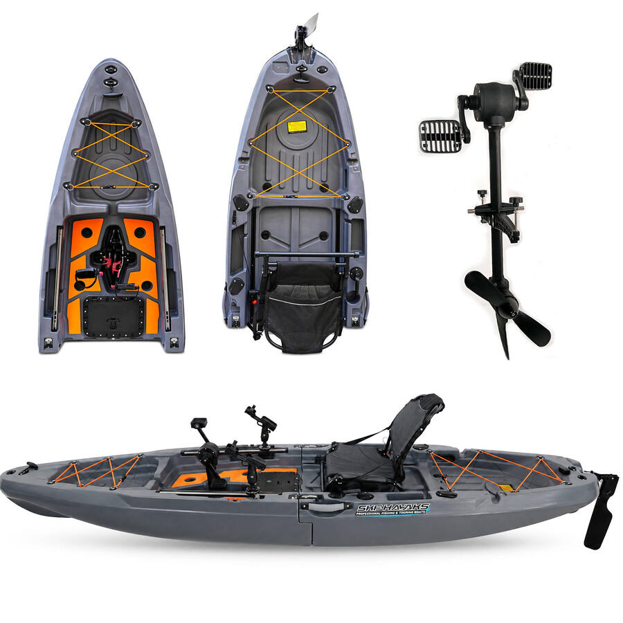 Kayak da pesca a pedali con elica - modulare smontabile 335 cm SKF K1 - Desert