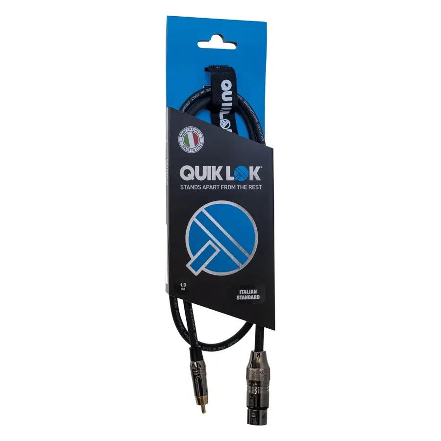 Quik Lok ITST/FRCA-1 Cavo Cannon XLR Femmina / Spina Phono RCA 1 mt