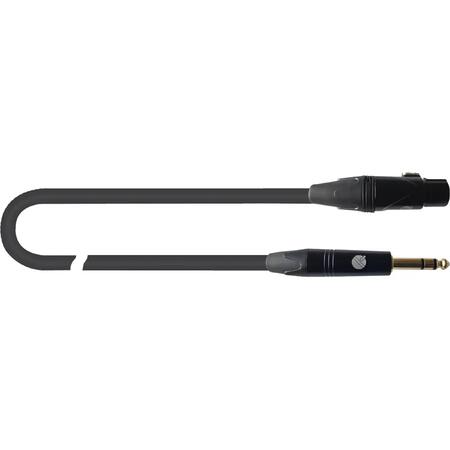 Quik Lok ITST/FJS-1 B Cavo Cannon XLR Femmina / Jack 6.3 TRS Stereo 1 mt