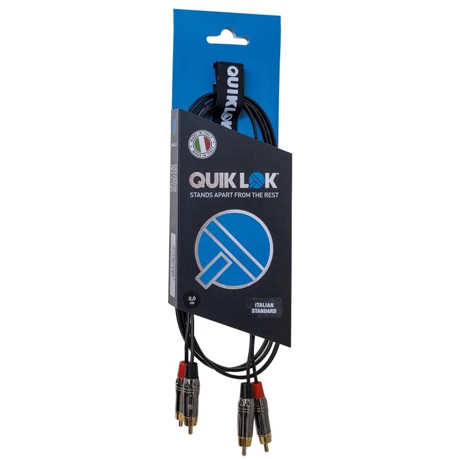Quik Lok ITST/4RCA-2 Cavo 2x Spina Phono RCA / 2x Spina Phono RCA 2 mt