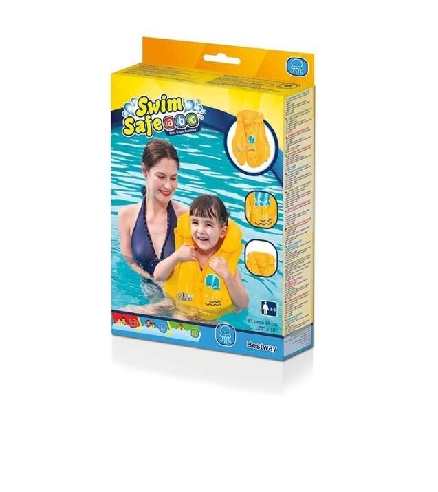 Bestway Kids Swim - Gilet di sicurezza gonfiabile per neonati, comodo, durevole e facile da trasportare - 19-30KG - 51x46cm